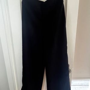 Zara Woman black wide leg high waist pants